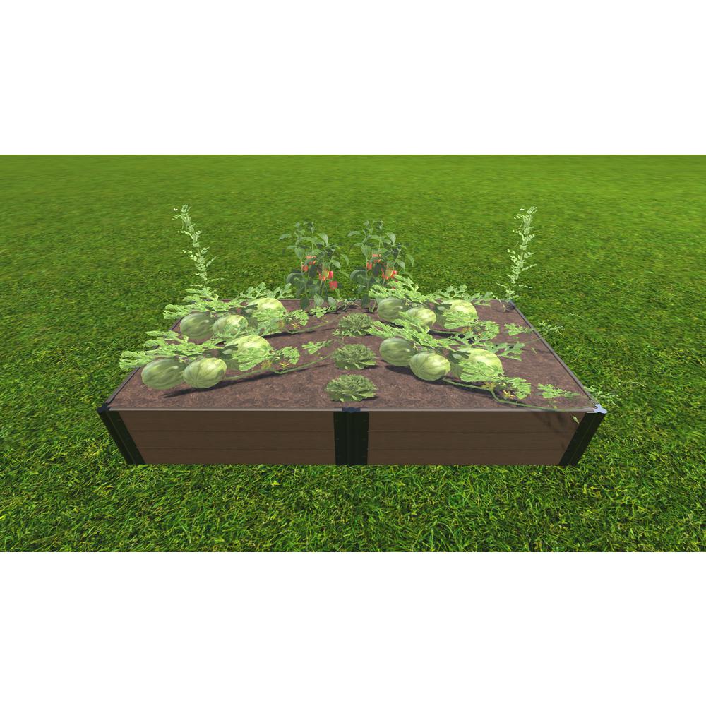 Uptown Brown Raised Garden Bed 4' X 8' X 16.5" 1 Inch Profile. Picture 4