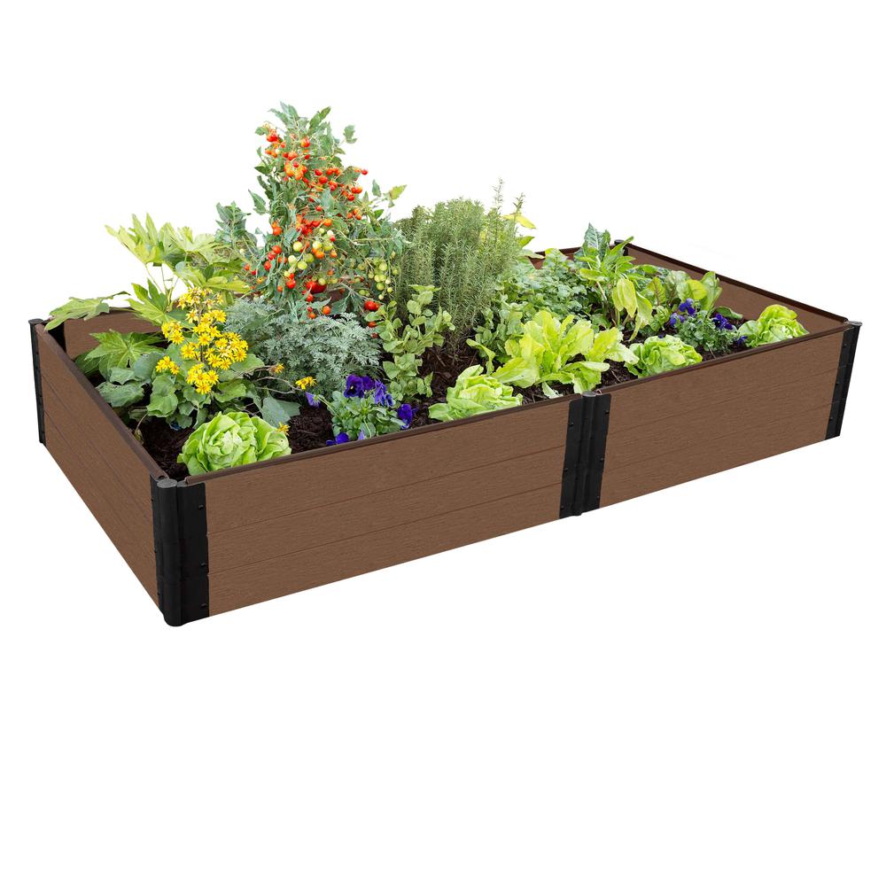 Uptown Brown Raised Garden Bed 4' X 8' X 16.5" 1 Inch Profile. Picture 3