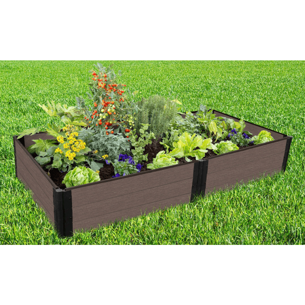 Weathered Wood Raised Garden Bed 4' X 8' X 16.5" 1 Inch Profile. Picture 3