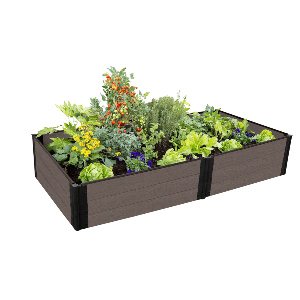 Weathered Wood Raised Garden Bed 4' X 8' X 16.5" 1 Inch Profile. Picture 1