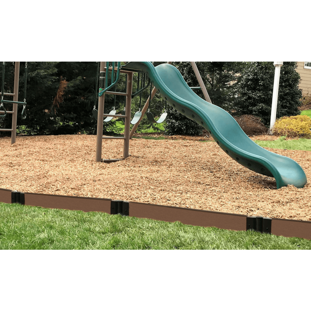 Uptown Brown Straight Playground Border 16' - 1" Profile. Picture 4