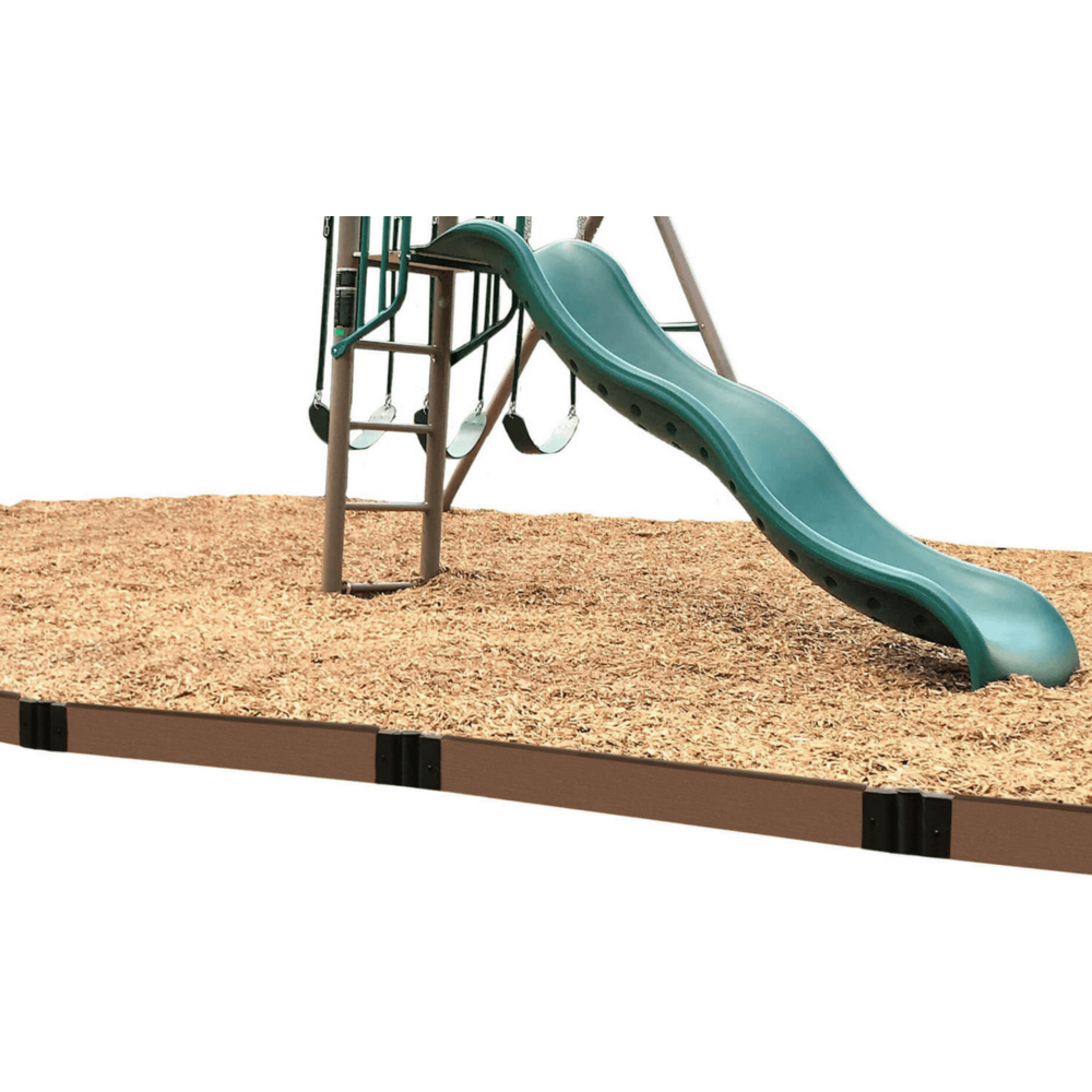 Uptown Brown Straight Playground Border 16' - 1" Profile. Picture 2
