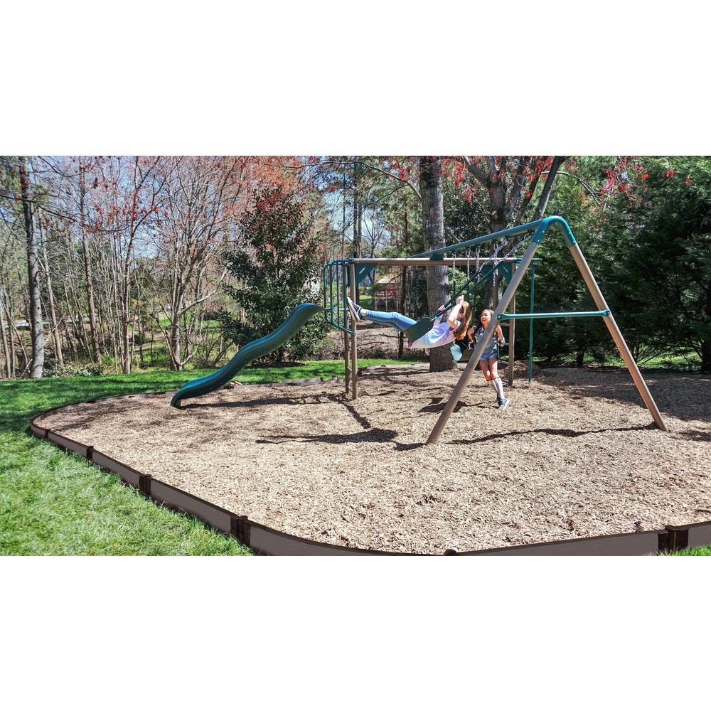 Weathered Wood Curved Playground Border 16' - 1" Profile. Picture 2