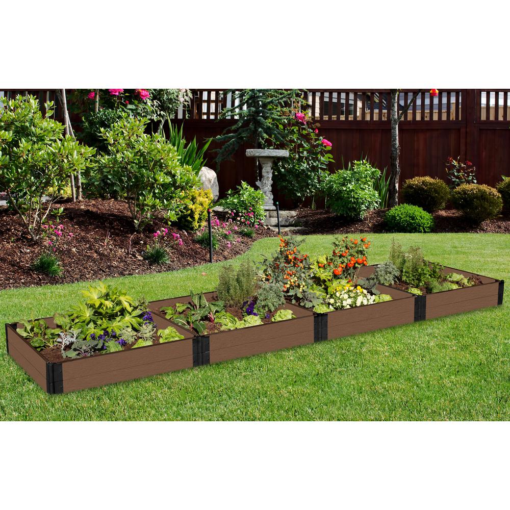 Uptown Brown Raised Garden Bed 4' X 16' X 11” – 1” Profile. Picture 3
