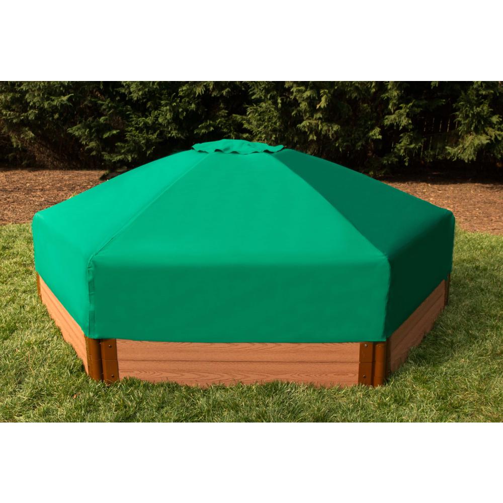 7Ft. X 8Ft. X 13.5In. Hexagonal Collapsible Sandbox Cover. Picture 6