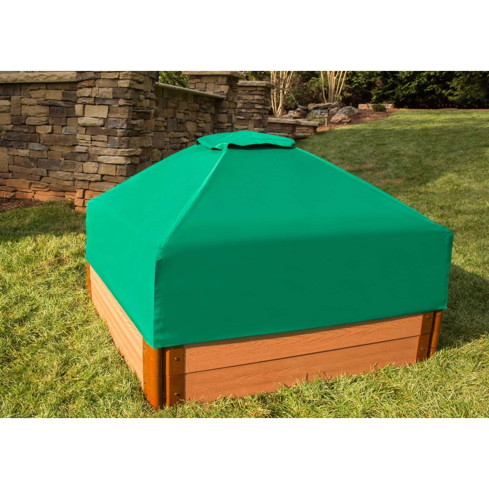 4Ft. X 4Ft. X 11In. Square Sandbox With Collapsible Cover - 2" Profile. Picture 3