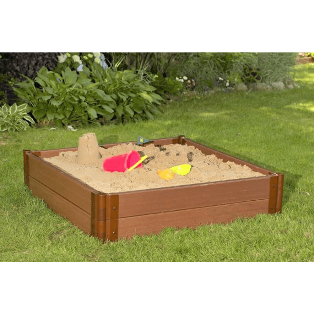 4Ft. X 4Ft. X 11In. Square Sandbox With Collapsible Cover - 2" Profile. Picture 2