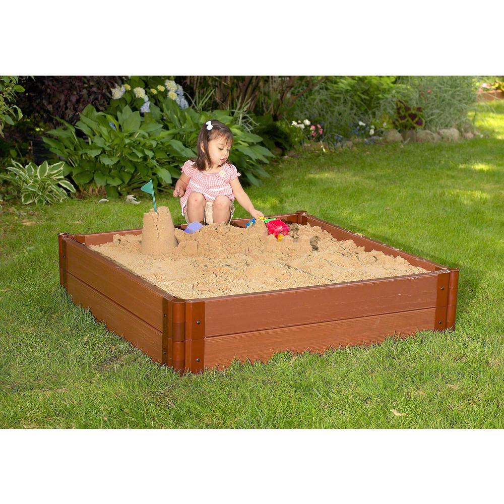 4Ft. X 4Ft. X 11In. Square Sandbox With Collapsible Cover - 2" Profile. Picture 5