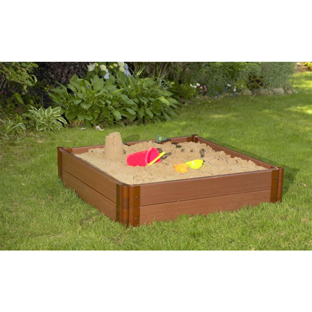 4Ft. X 4Ft. X 11In. Square Sandbox With Collapsible Cover - 2" Profile. Picture 7