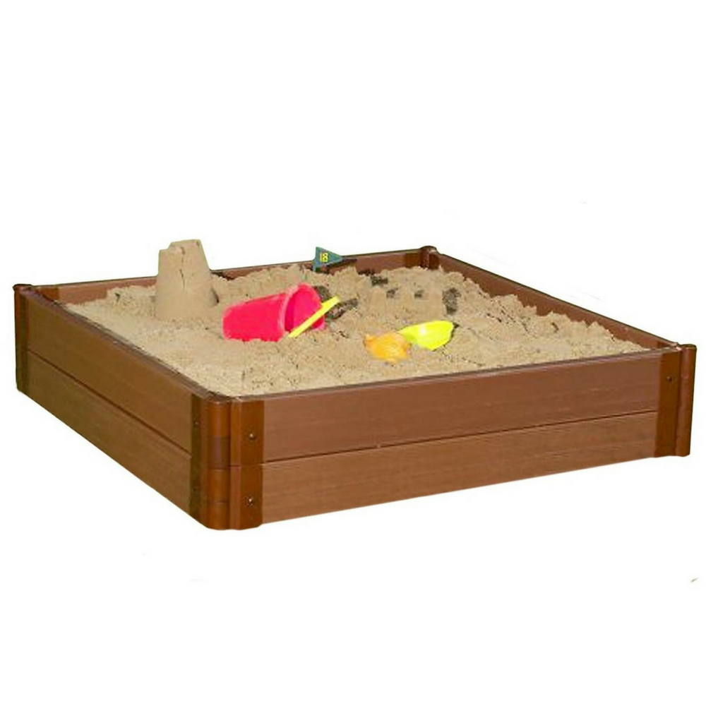 4Ft. X 4Ft. X 11In. Square Sandbox With Collapsible Cover - 2" Profile. Picture 8
