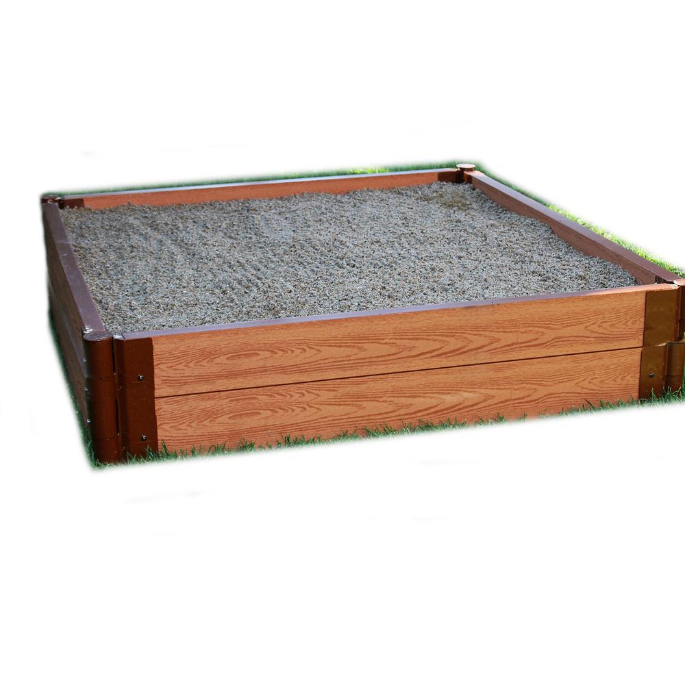 4Ft. X 4Ft. X 11In. Square Sandbox With Collapsible Cover - 2" Profile. Picture 11