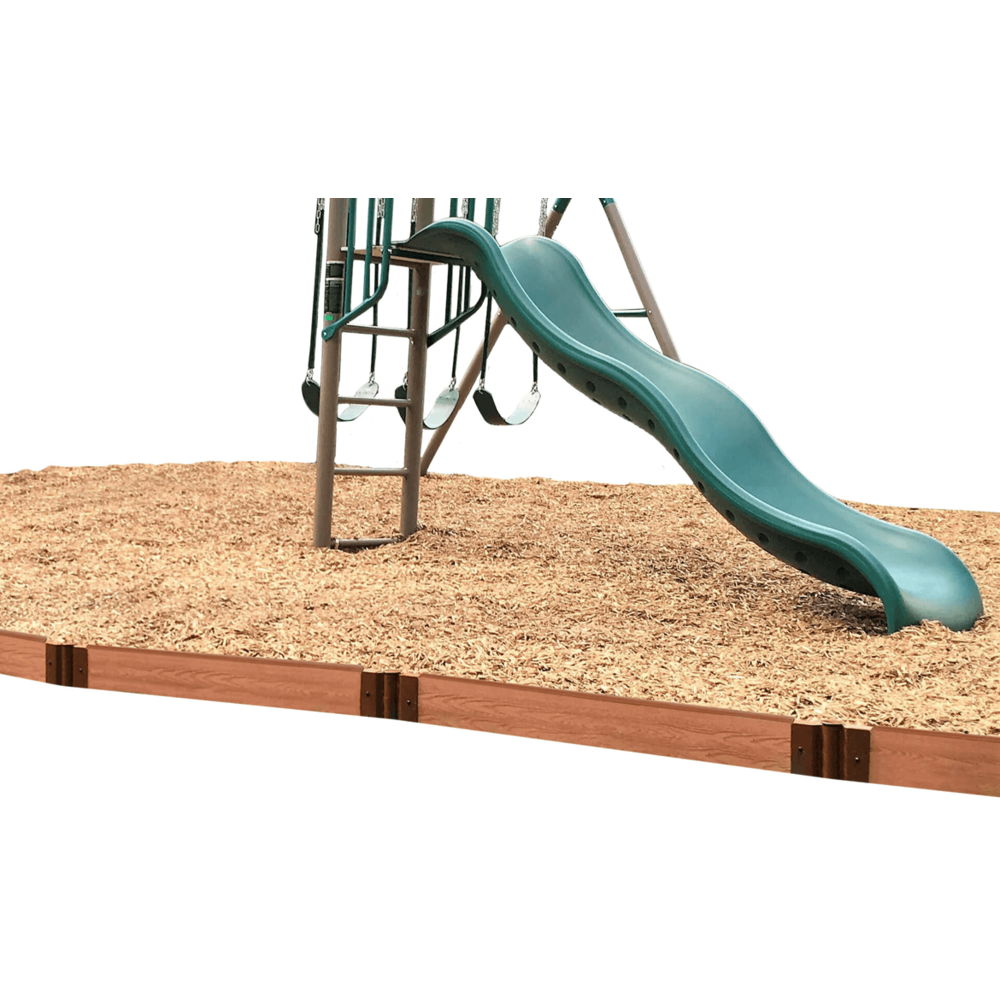 Classic Sienna Straight Playground Border Kit 32' - 1" Profile. Picture 1