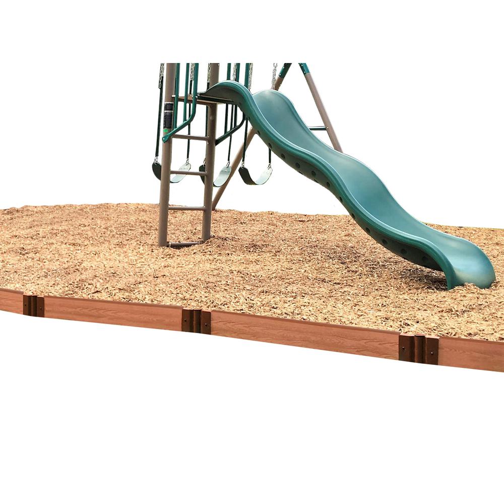 Classic Sienna Straight Playground Border Kit 64' - 1" Profile. Picture 2