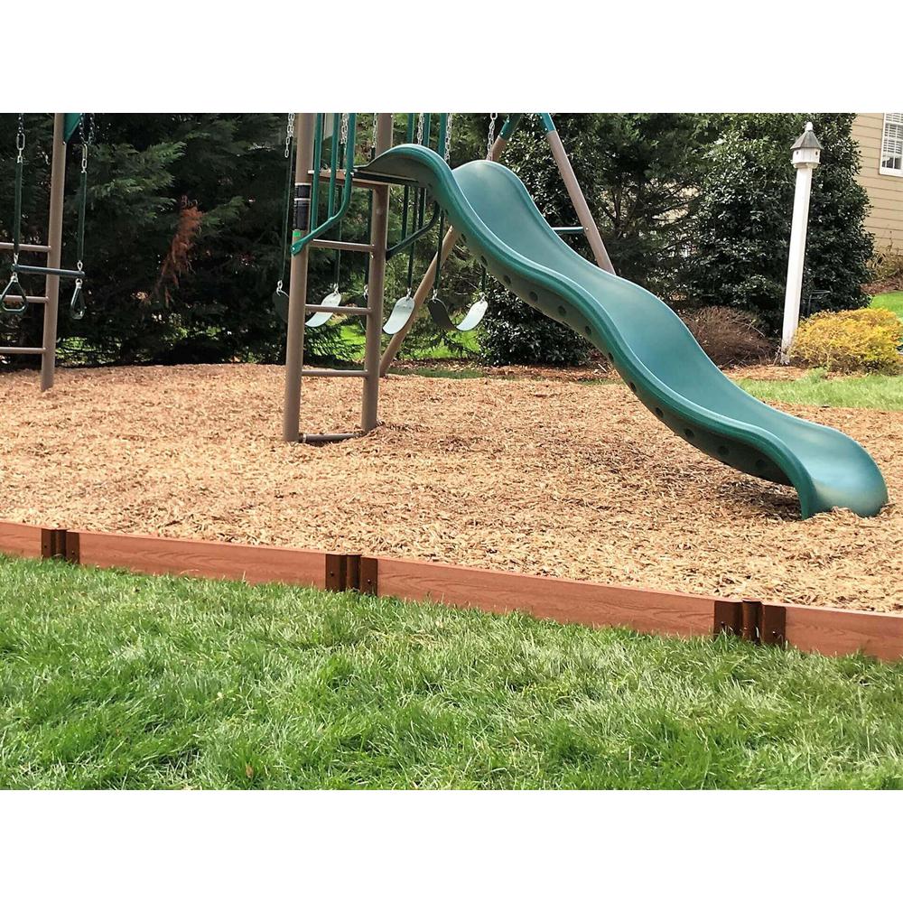 Classic Sienna Straight Playground Border Kit 64' - 2" Profile. Picture 2