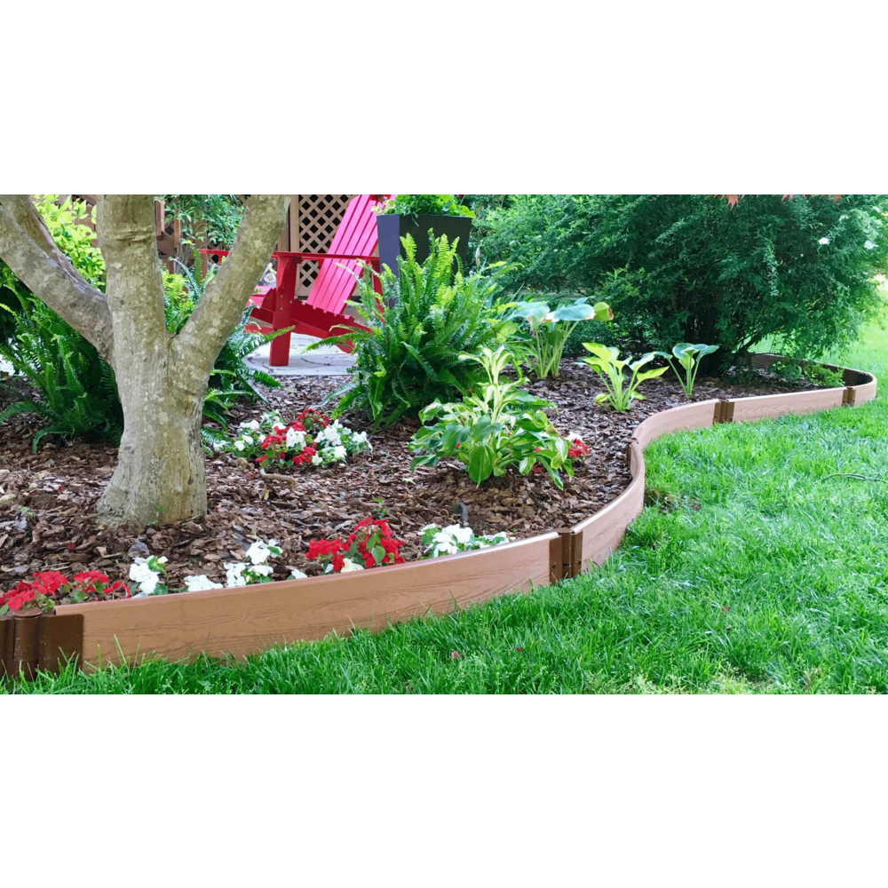 Classic Sienna Curved Landscape Edging Kit 32' - 1" Profile. Picture 1