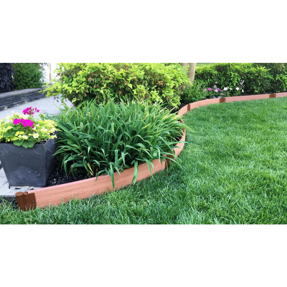 Classic Sienna Curved Landscape Edging Kit 64' - 1" Profile. Picture 1