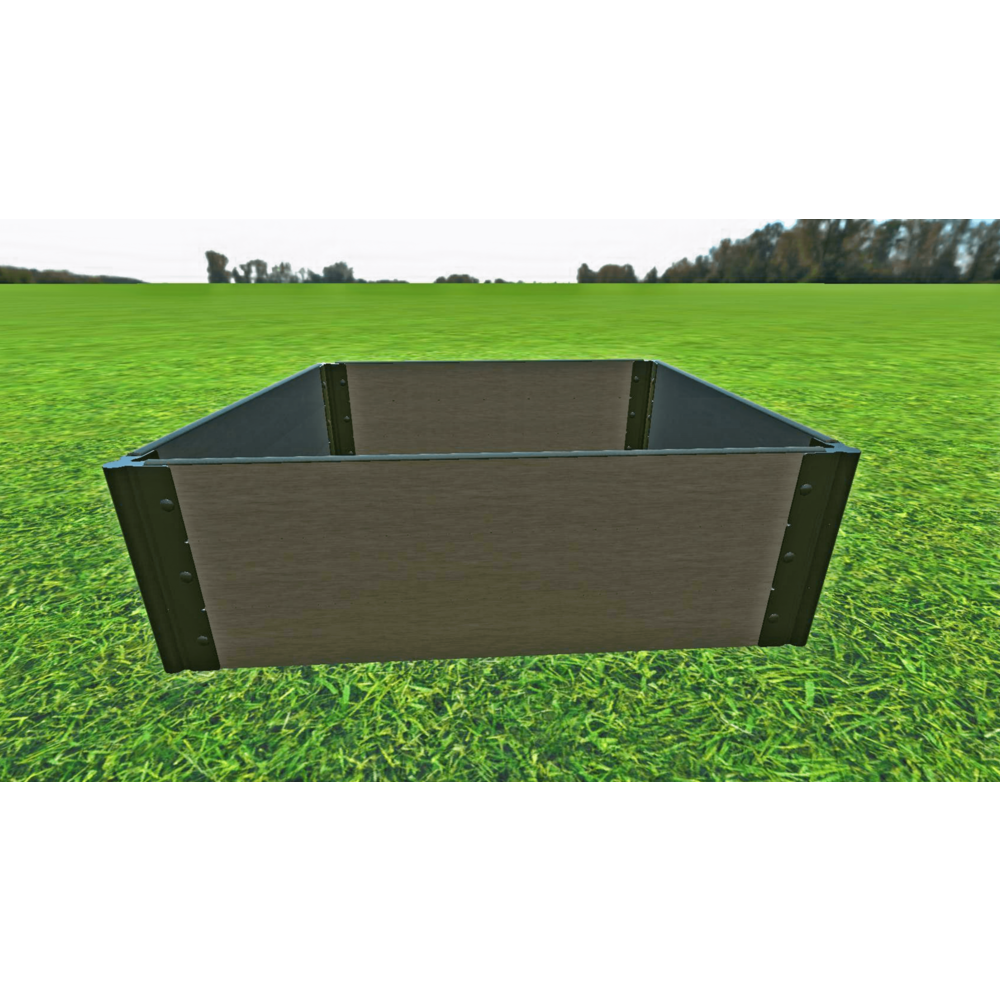 Weathered Wood Raised Garden Bed 4' X 4' X 16.5” – 1” Profile. Picture 4