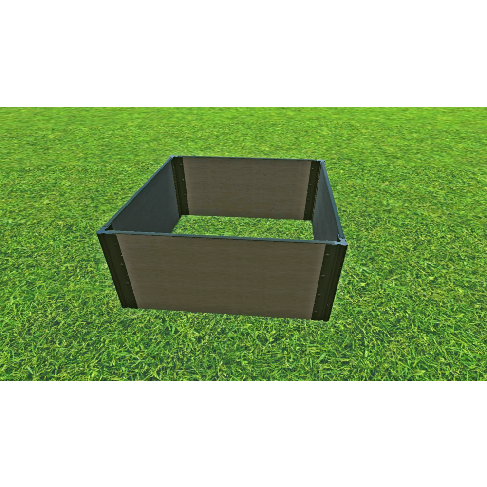 Weathered Wood Raised Garden Bed 4' X 4' X 22” – 1” Profile. Picture 4