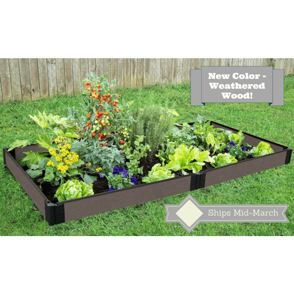 Weathered Wood Raised Garden Bed 4' X 8' X 5.5” – 1” Profile. Picture 5