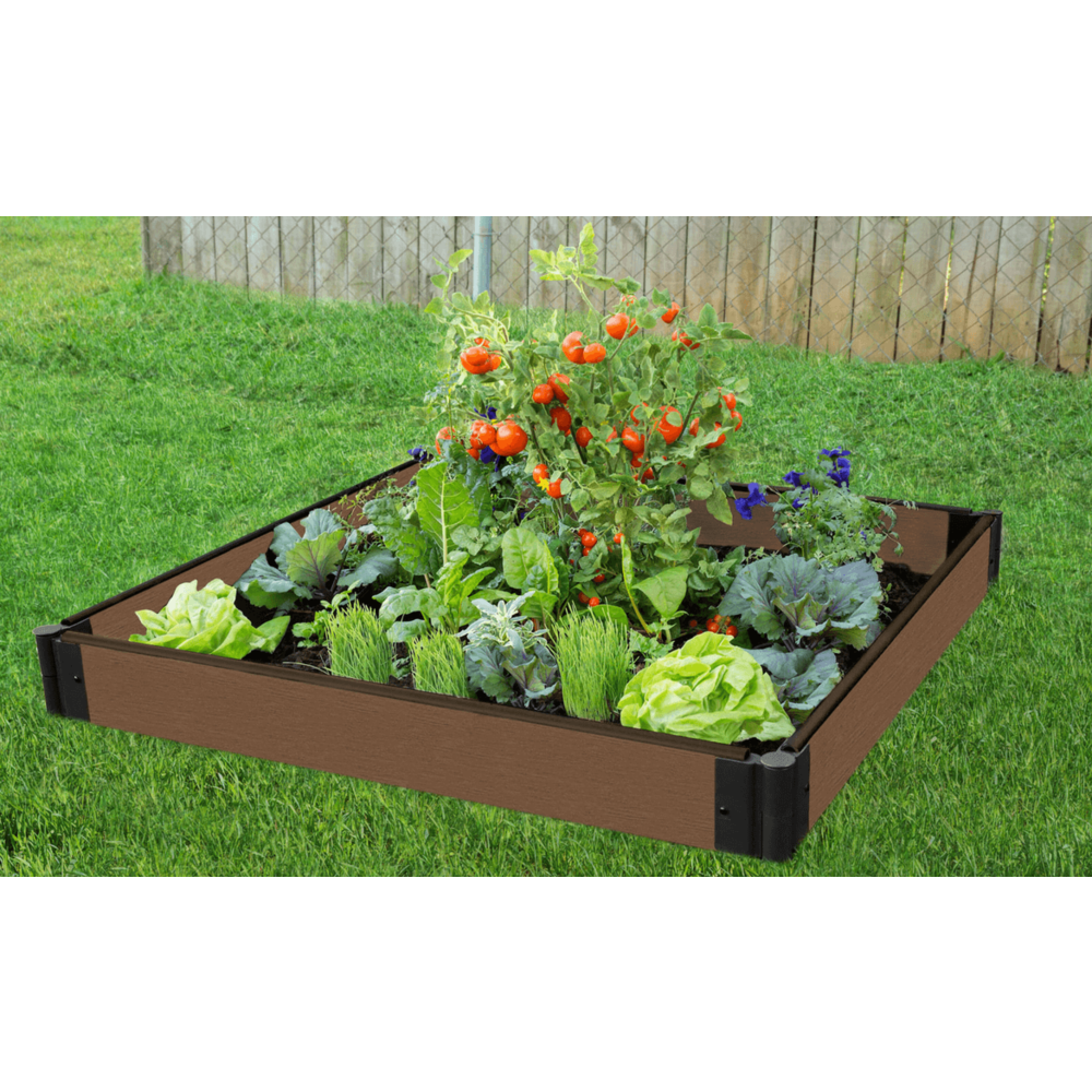 Uptown Brown Raised Garden Bed 4' X 4' X 5.5” – 1” Profile. Picture 4
