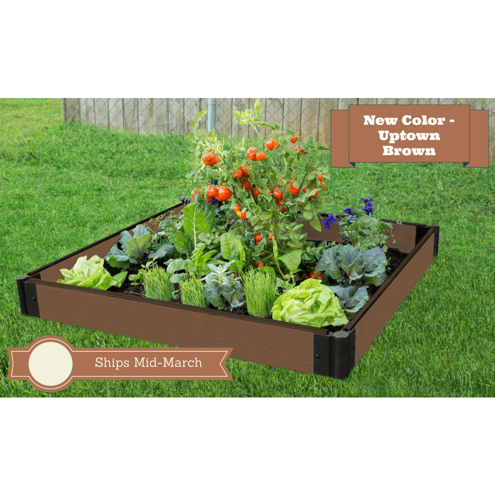 Uptown Brown Raised Garden Bed 4' X 4' X 5.5” – 1” Profile. Picture 6