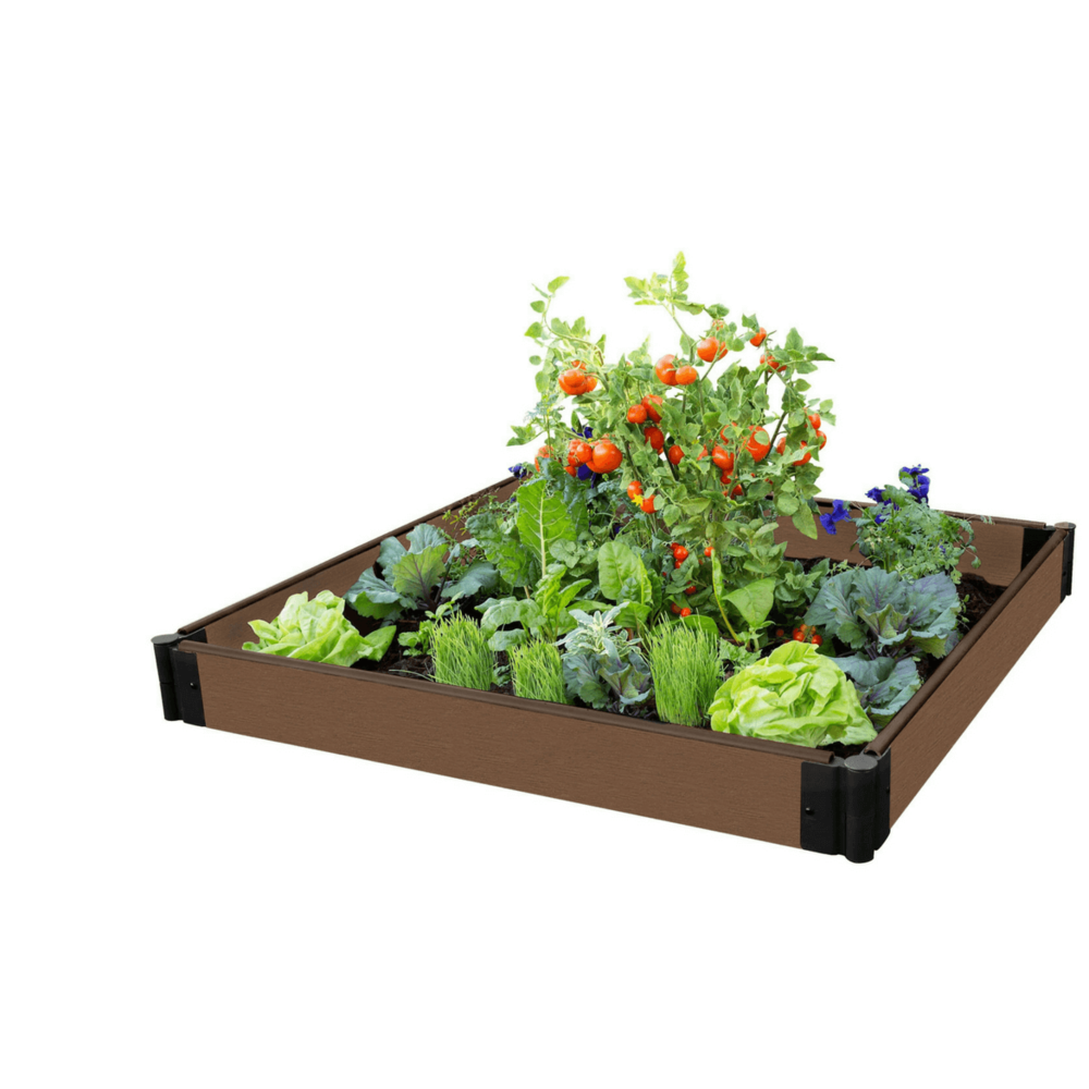 Uptown Brown Raised Garden Bed 4' X 4' X 5.5” – 1” Profile. Picture 7