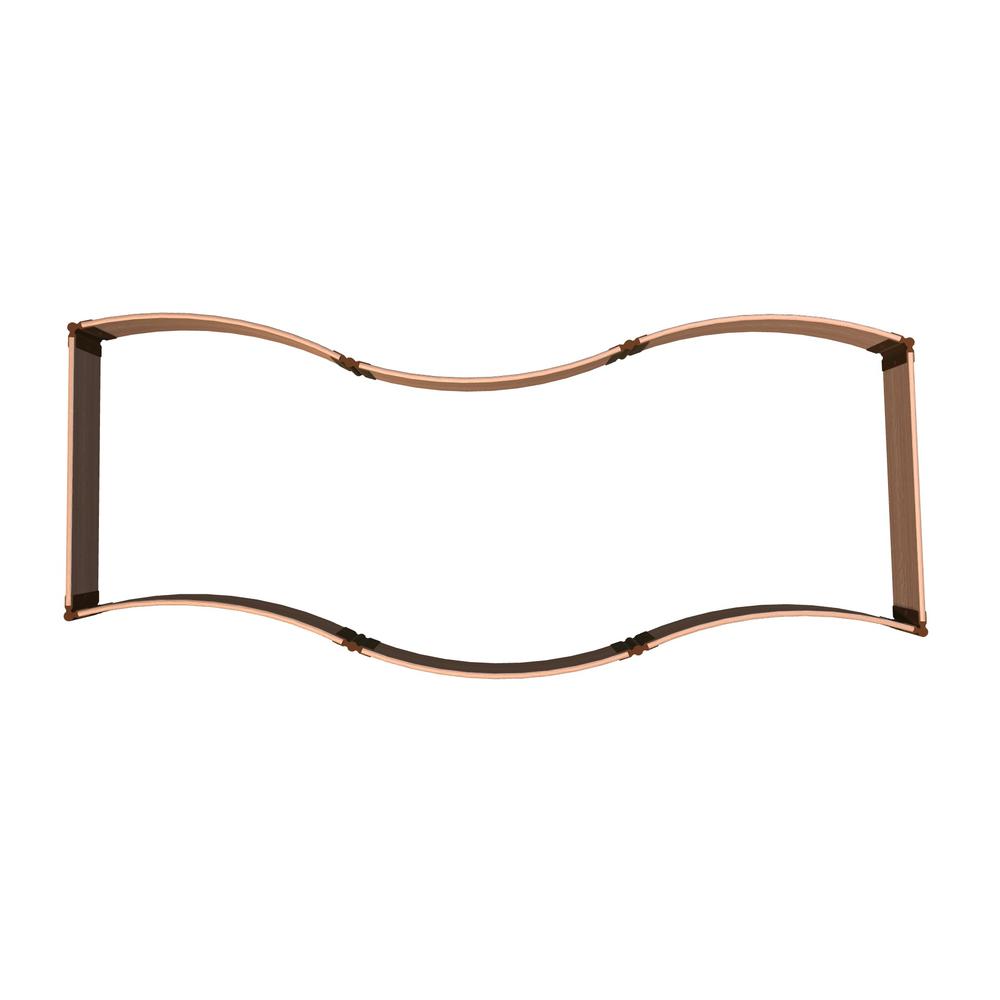 Classic Sienna 'Lazy Curve' - 4' X 12' X 5.5" Raised Garden Bed - 1" Profile. Picture 1
