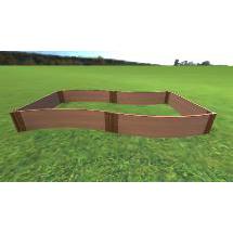 Classic Sienna 'Wavy Navy 4' X 8' X 11" Raised Garden Bed - 1" Profile. Picture 2