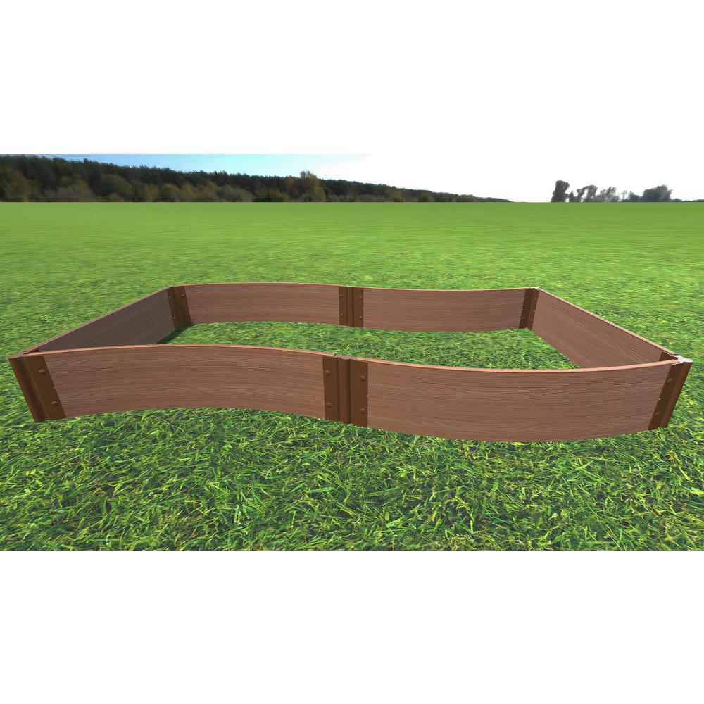 Classic Sienna 'Wavy Navy 4' X 8' X 11" Raised Garden Bed - 1" Profile. Picture 3