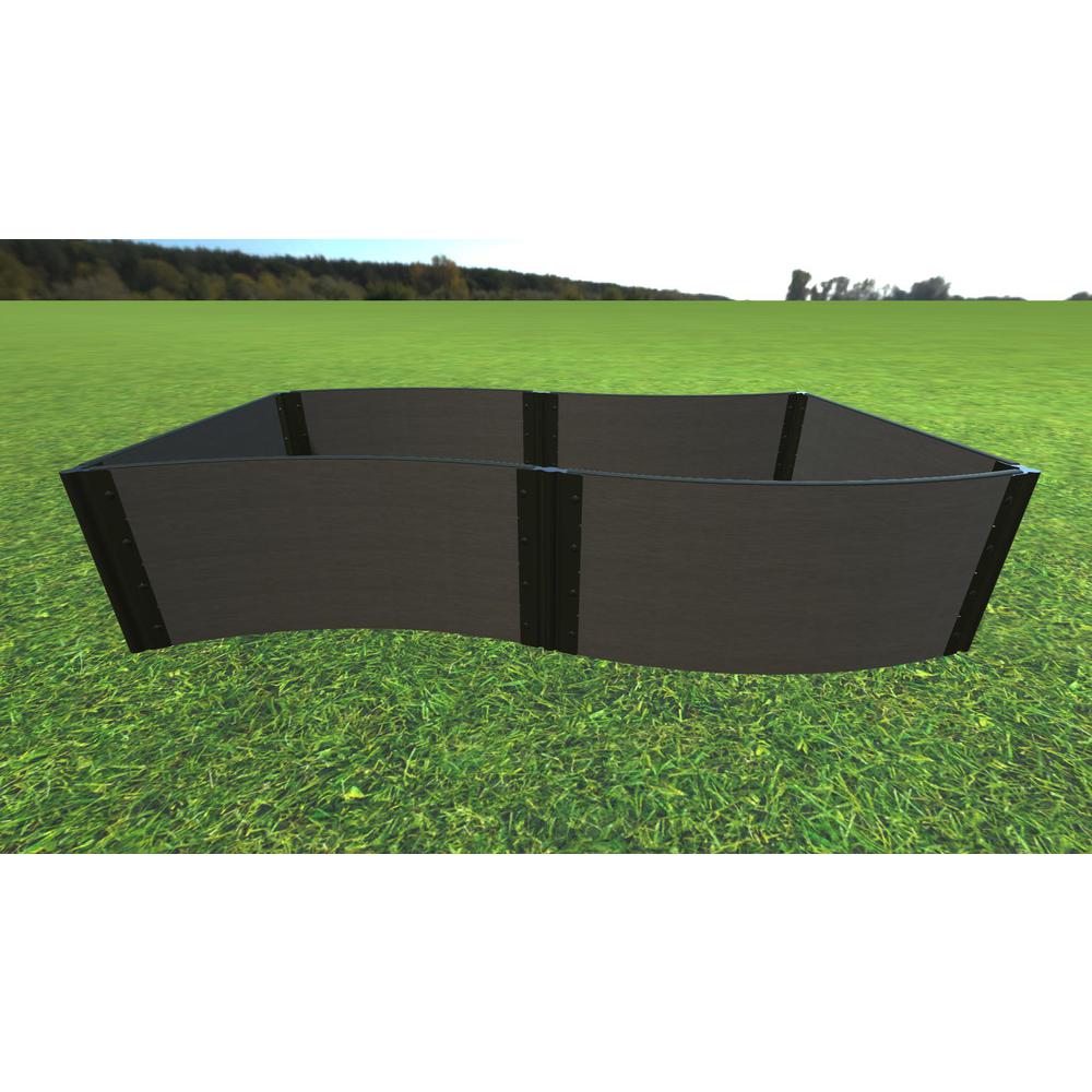 Weathered Wood 'Wavy Navy 4' X 8' X 22" Raised Garden Bed - 1" Profile. Picture 3