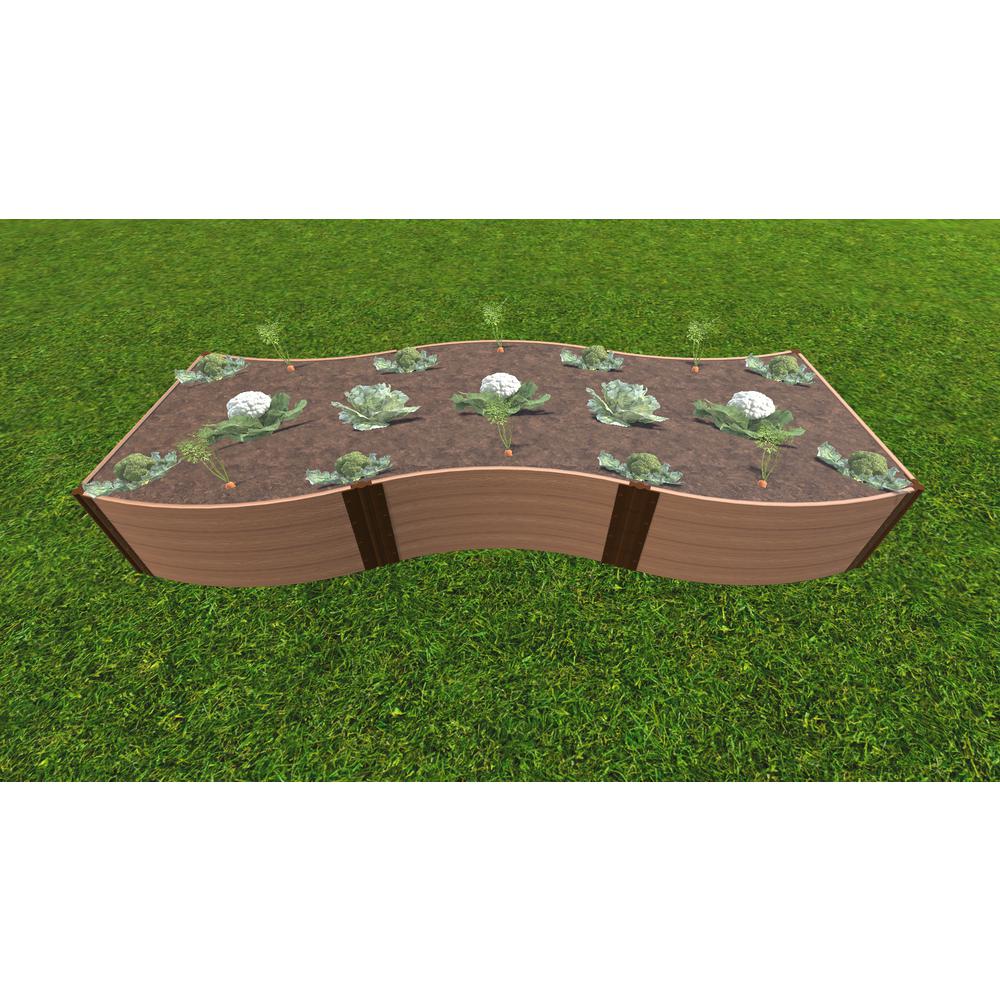 Classic Sienna 'Lazy Curve' - 4' X 12' X 22" Raised Garden Bed - 1" Profile. Picture 4