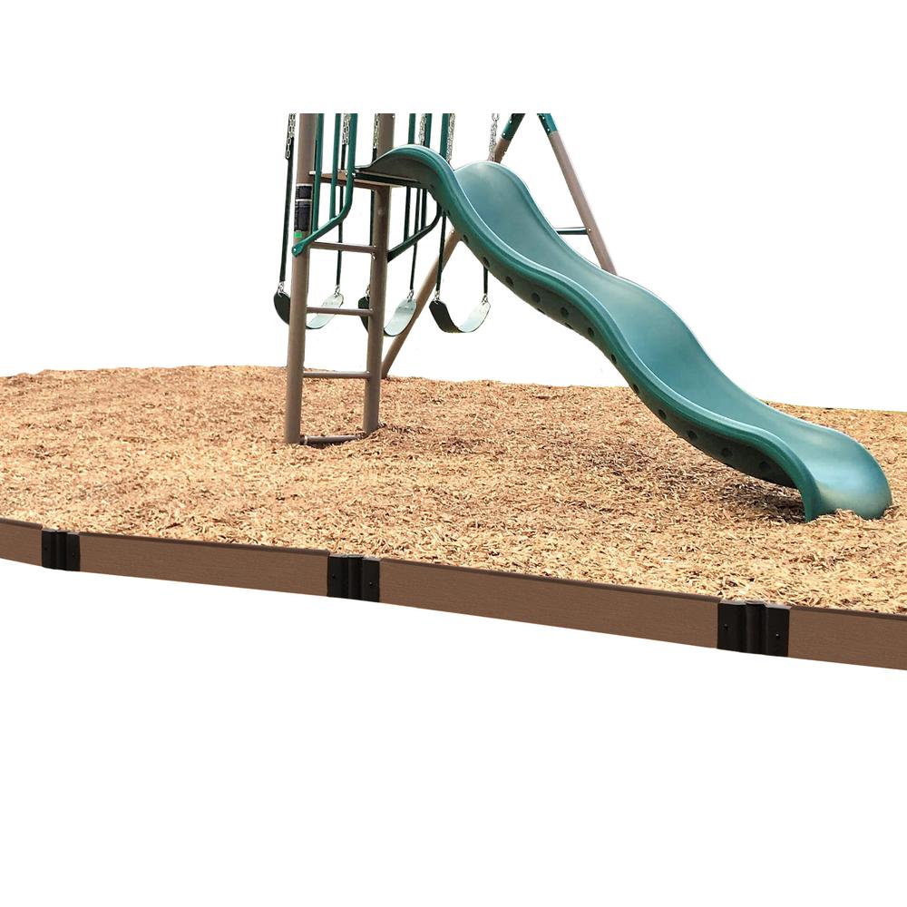 Uptown Brown Straight Playground Border 16' - 1" Profile. Picture 7