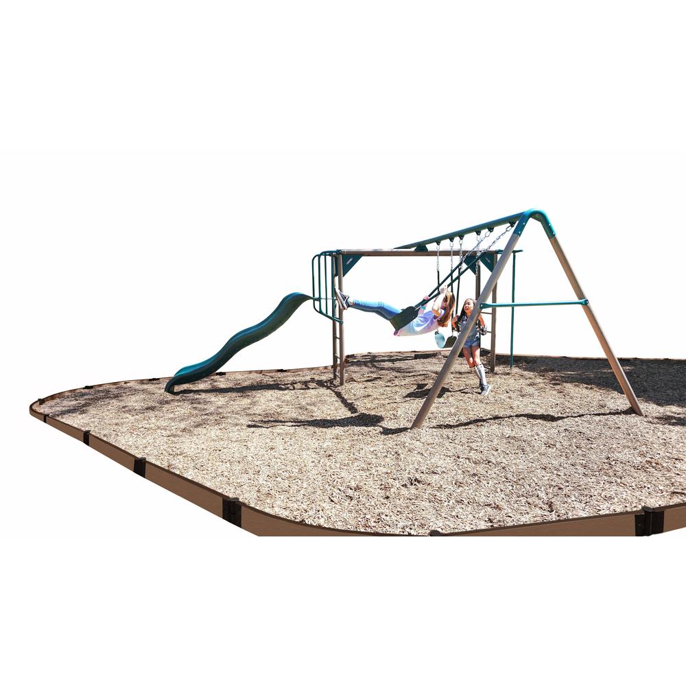 Uptown Brown Curved Playground Border 16' - 1" Profile. Picture 1