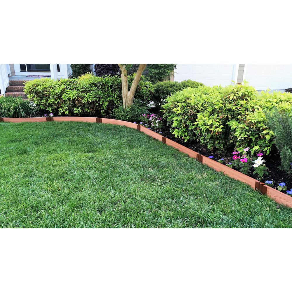 Classic Sienna Straight Landscape Edging Kit 16' - 2" Profile. Picture 6