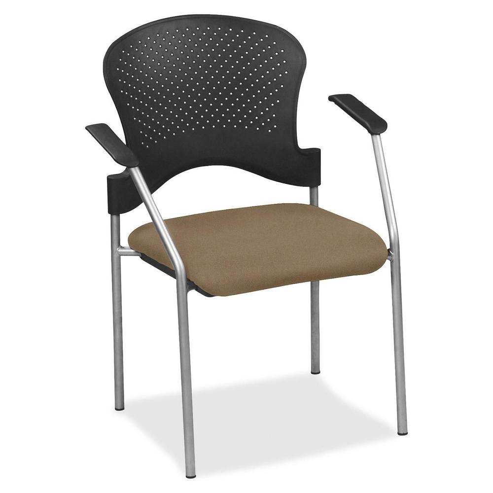 Eurotech breeze FS8277 Stacking Chair - Toast Fabric Seat - Toast Back - Gray Steel Frame - Four-legged Base - 1 Each. Picture 1