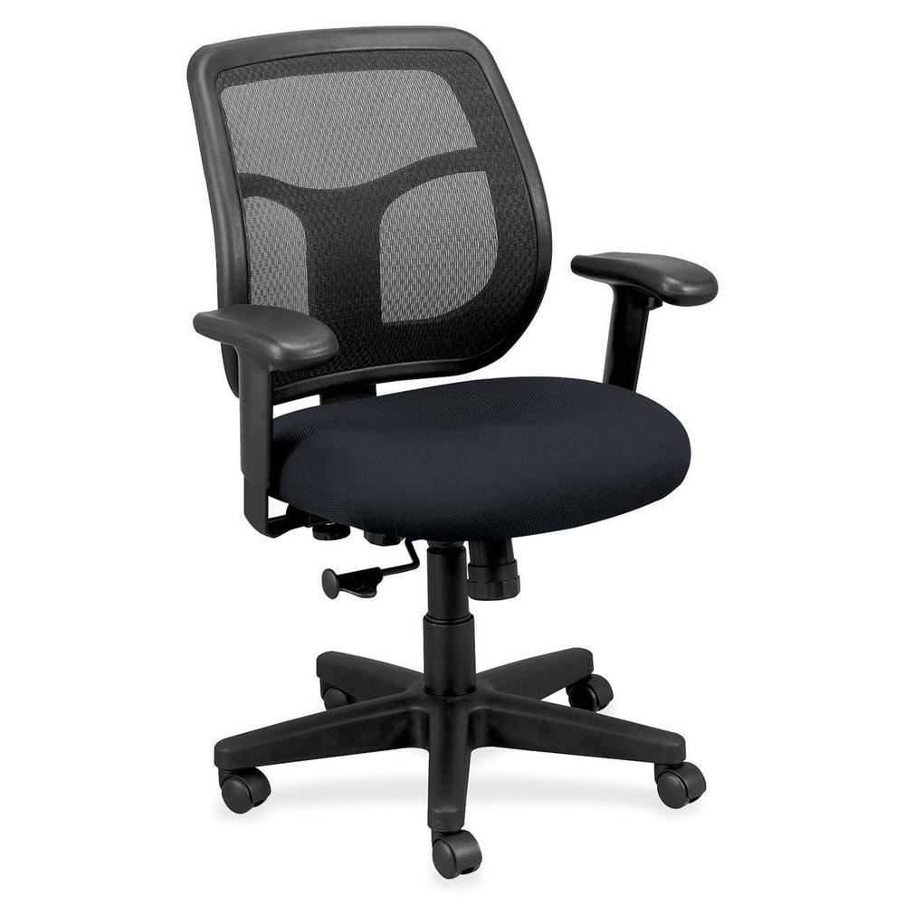 Eurotech Apollo MT9400 Mesh Task Chair - Midnight Fabric Seat - 5-star Base - 1 Each. The main picture.