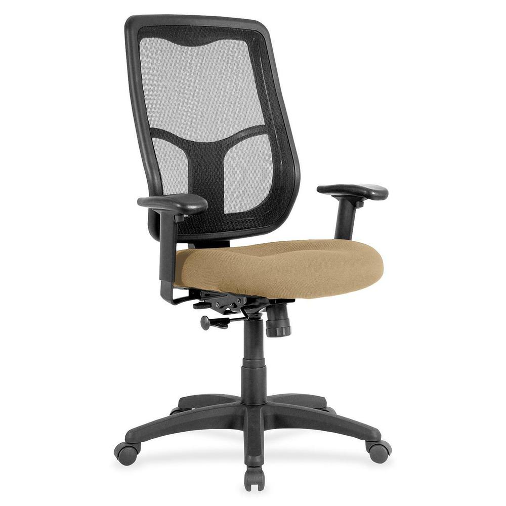 Eurotech Apollo High Back Synchro Task Chair - Beige Fabric Seat - 5-star Base - 1 Each. Picture 1