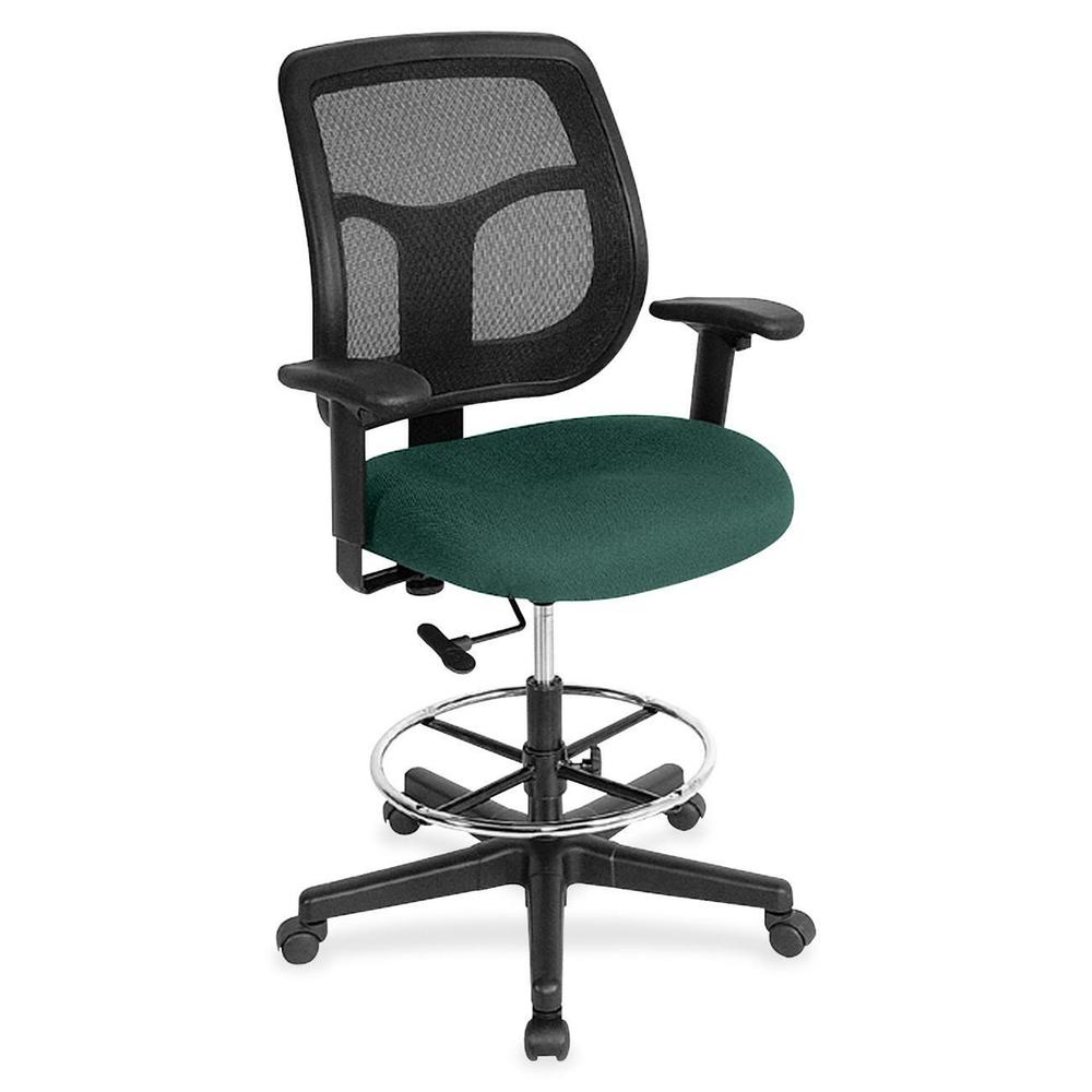 Eurotech Apollo DFT9800 Drafting Stool - Chive Fabric Seat - 5-star Base - 1 Each. The main picture.