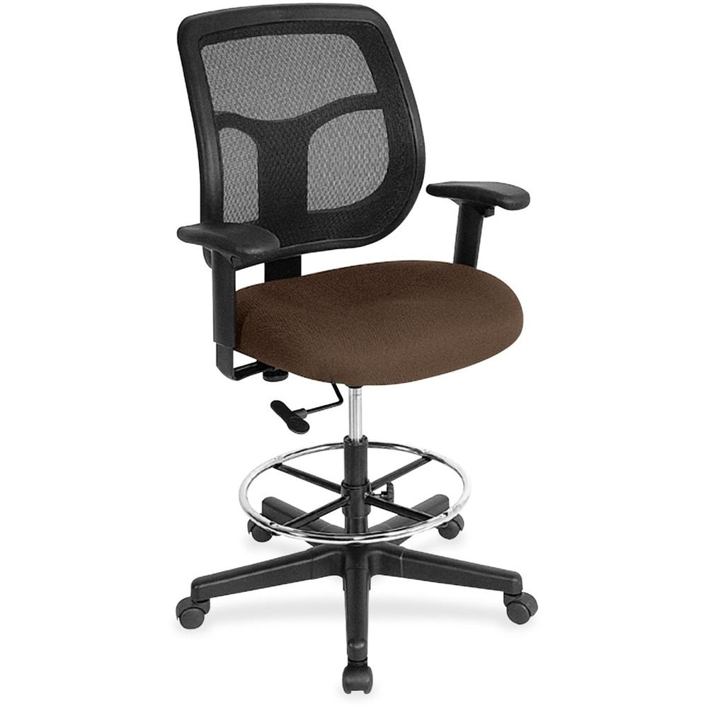 Eurotech Apollo DFT9800 Drafting Stool - Mudslide Fabric Seat - 5-star Base - 1 Each. The main picture.