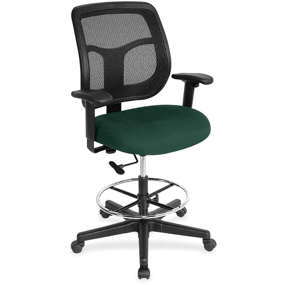 Eurotech Apollo DFT9800 Drafting Stool - Forest Fabric Seat - 5-star Base - 1 Each. Picture 1
