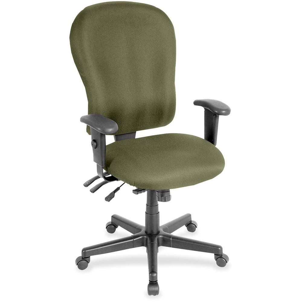 Eurotech 4x4xl High Back Task Chair - Leaf Fabric Seat - Leaf Fabric Back - 5-star Base - 1 Each. Picture 1