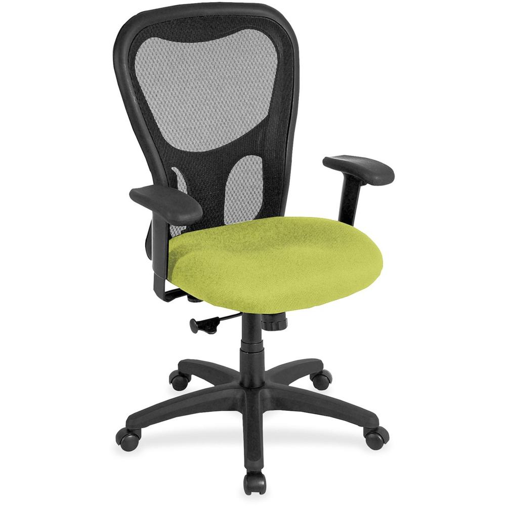 Eurotech Apollo Synchro High Back Chair - Citronella Fabric Seat - Black Back - High Back - 5-star Base - Armrest - 1 Each. The main picture.