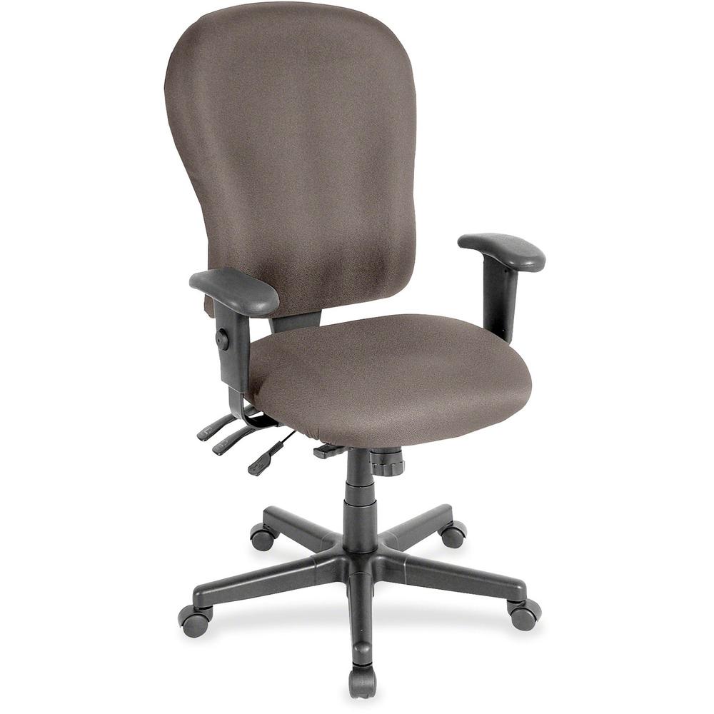 Eurotech 4x4xl High Back Task Chair - Gray Fabric Seat - Gray Fabric Back - 5-star Base - 1 Each. The main picture.