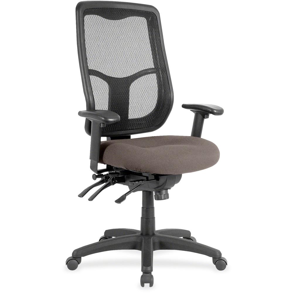 Eurotech Apollo High Back Multi-funtion Task Chair - Gray Fabric Seat - 5-star Base - 1 Each. Picture 1