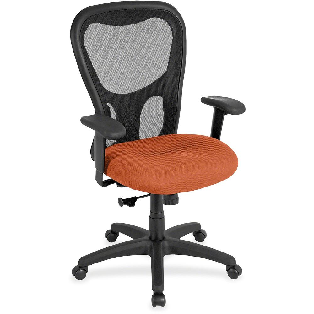 Eurotech Apollo Synchro High Back Chair - Bloodshot Fabric Seat - 5-star Base - 1 Each. Picture 1