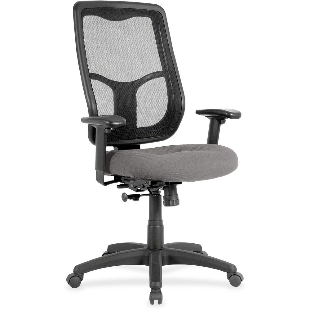 Eurotech Apollo High Back Synchro Task Chair - Pewter Fabric Seat - 5-star Base - 1 Each. The main picture.
