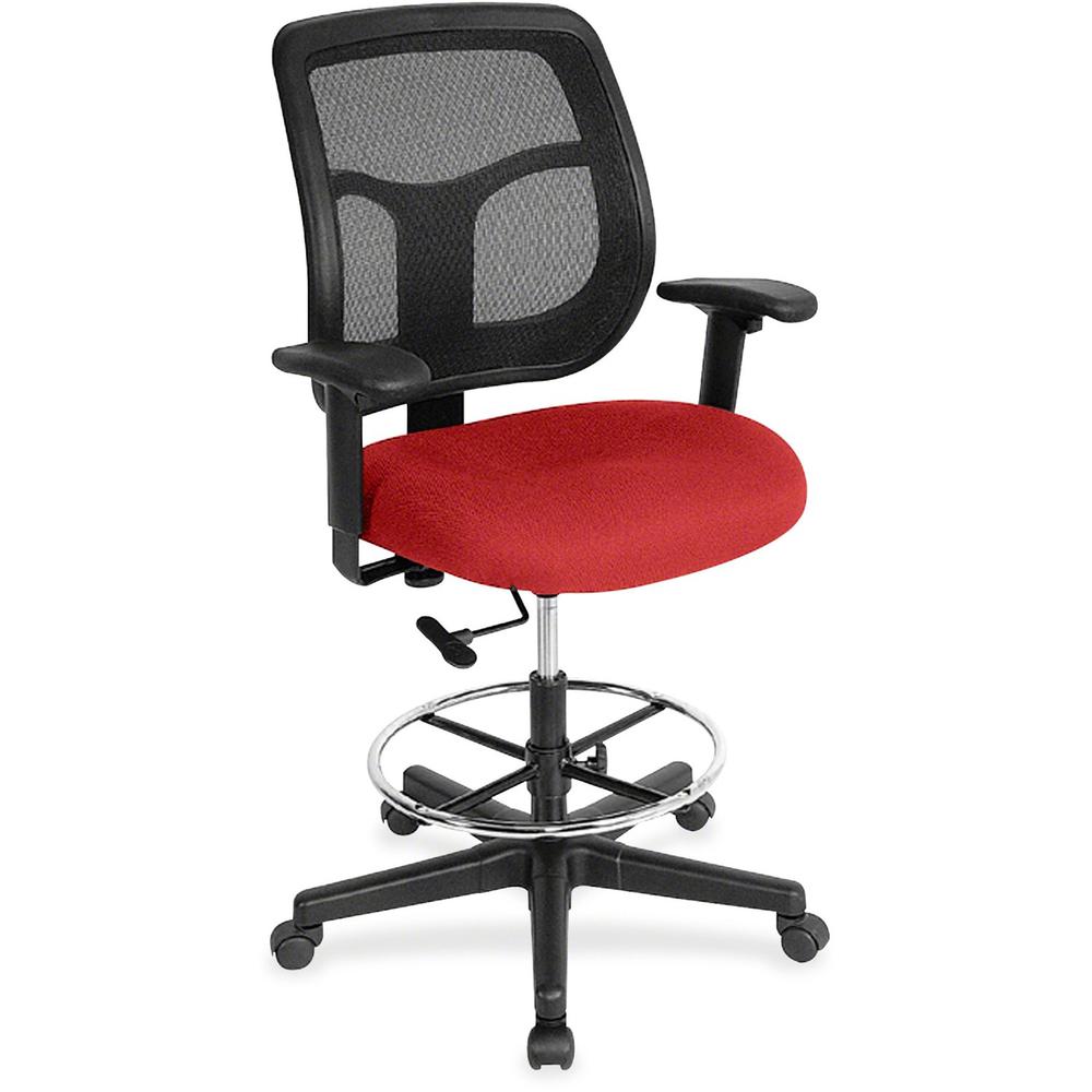 Eurotech Apollo DFT9800 Drafting Stool - Sky Fabric Seat - 5-star Base - 1 Each. The main picture.