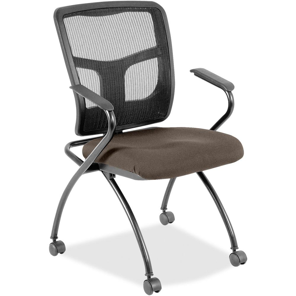 Lorell Task Chair - Java - Vinyl, Fabric - 2 / Carton. Picture 1