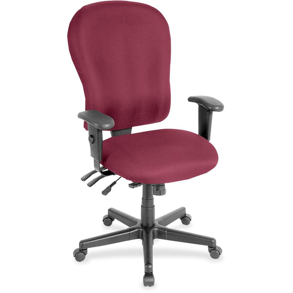 Eurotech 4x4xl High Back Task Chair - Regency Red Fabric Seat - Regency Red Fabric Back - High Back - 5-star Base - Armrest - 1 Each. Picture 1