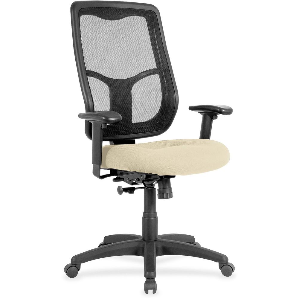 Eurotech Apollo High Back Synchro Task Chair - Metal Fabric, Vinyl Seat - High Back - 5-star Base - 1 Each. The main picture.